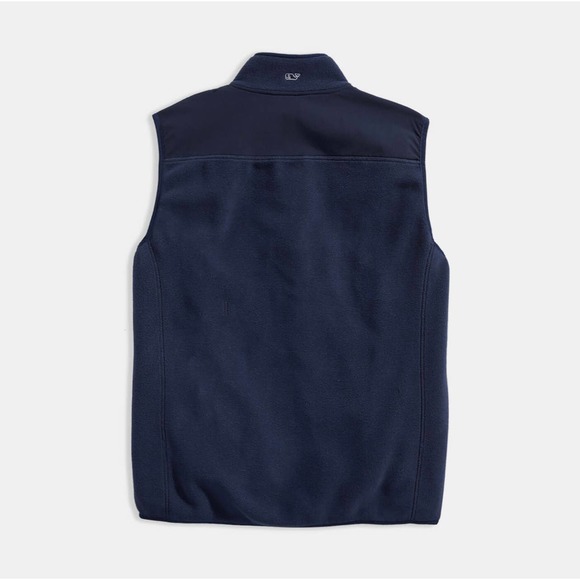 Vineyard Vines Men's Navy Blue "Harbor" Fleece Vest, Zip Up, Size Medium - Picture 2 of 7
